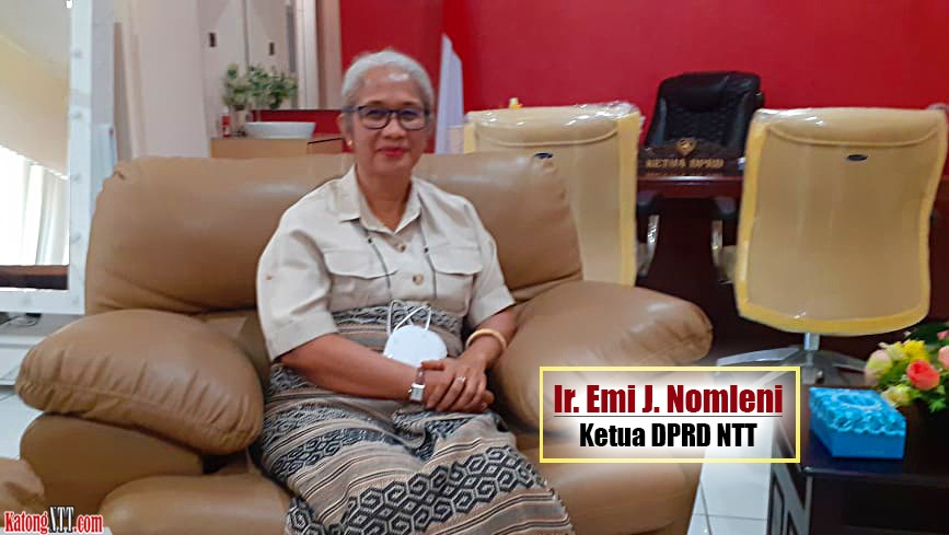 Ketua-DPRD-Provinsi-NTT-Emelia-Julia-Nomleni-saat-diwawancara-KatongNTT-di-ruang-kerjanya-Rabu-4-Agustus-2021.-(Rita-Hasugian-KatongNTT.com)