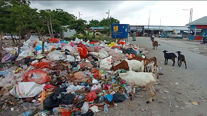 Sampah di Pasar Oesapa Menumpuk, Begini Curhat Petugas Oranye