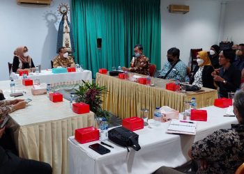 Komisi Nasional Disabilitas (KND) saat berdialog dengan Konferensi Waligereja Indonesia (KWI) terkait penghapusan stigma dan diskriminasi terhadap penyandang disabilitas