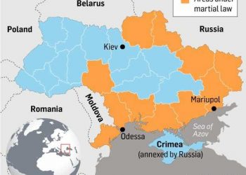 Peta Ukraina dan invasi Rusia ke Ukrania pada 24 Februari 2022. (Aspenia Online)