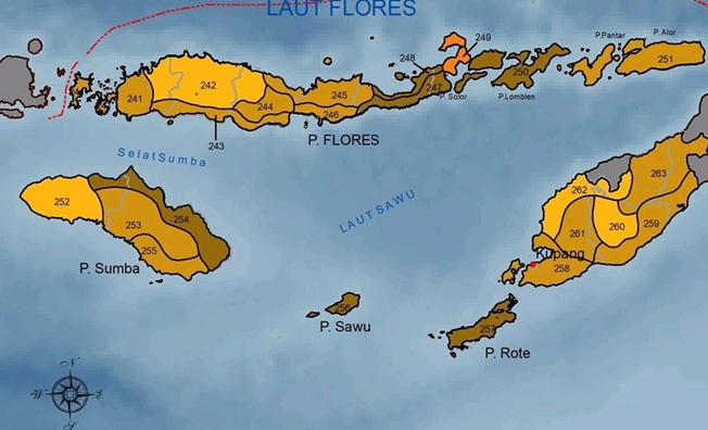 Tangkapan layar prakiraan musim kemarau di NTT (Joe-KatongNTT)