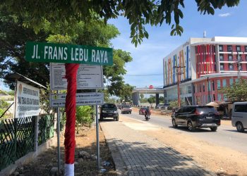 Jalan Frans Lebu Raya di Kota Kupang menggantikan Jalan Perintis Kemerdekaan dan Jalan Bundaran PU di Kota Kupang, 25 April 2022. (Ruth-KatongNTT.com)