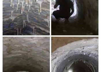 Situasi di dalam satu dari puluhan gua pertahanan pasukan Jepang dalam Perang Dunia II di Kampung Bonen, Desa Baumata, Kecamatan Taebenu, Kabupaten Kupang, Provinsi NTT, Juli 2022. (Joe-KatongNTT.com)