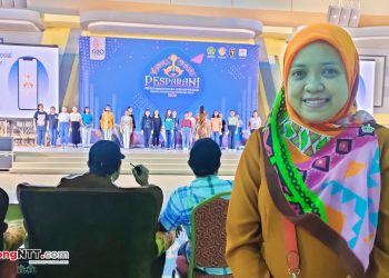 Ketua Sanggar Lopo Gaharu, Ima Usman hadir dalam kegiatan Pesparani II tingkat Provinsi NTT (Joe-KatongNTT)