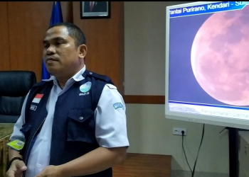 Kepala Stasiun Geofisika di Badan Meteorologi Klimatologi dan Geofisika NTT, Margiono mengatakan gerhana bulan di NTT terpantau hanya di Alor. (Difan-KatongNTT.com)