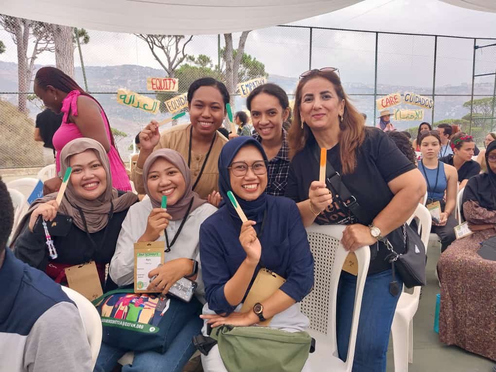 Lima anak muda perwakilan koalisi VCA (Voices for Just Climate Action) Indonesia yang mengikuti Climate Justice Camp 2023 di Lebanon (Dok. VCA)