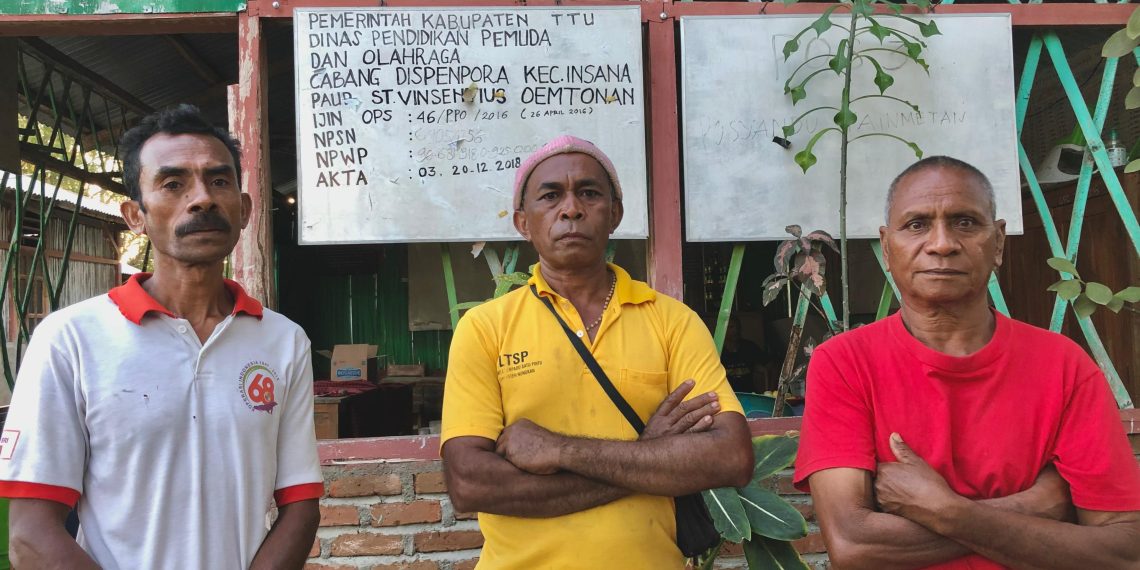 (Dari kiri ke kanan) Aloysius Banusu, Edmundus Saunoah, dan Yohanes Haki, Tiga ex PMI asal Maubesi, Kecamatan Insana Tengah, TTU (Ruth Botha - KatongNTT)