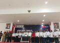 Gubernur NTT Melki Laka Lena membacakan Deklarasi Bersama Pencegahan dan Pemberantasan Penempatan PMI Ilegal dan TPPO di aula kantor Gubernur NTT, Rabu, 06 Agustus 2025. (Riandi Kore/KatongNTT)