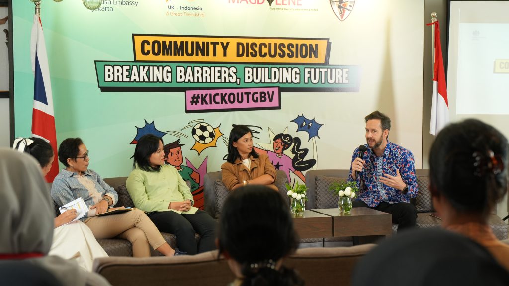 Diskusi Komunitas untuk menutup kampanye rangkaian kampanye “Breaking Barriers, Building Future #KickOutGBV” di Jakarta pada 6 Maret 2026. Acara ini untuk merayakan Hari Perempuan Internasional pada 8 Maret 2026. (Foto: Magdalene)